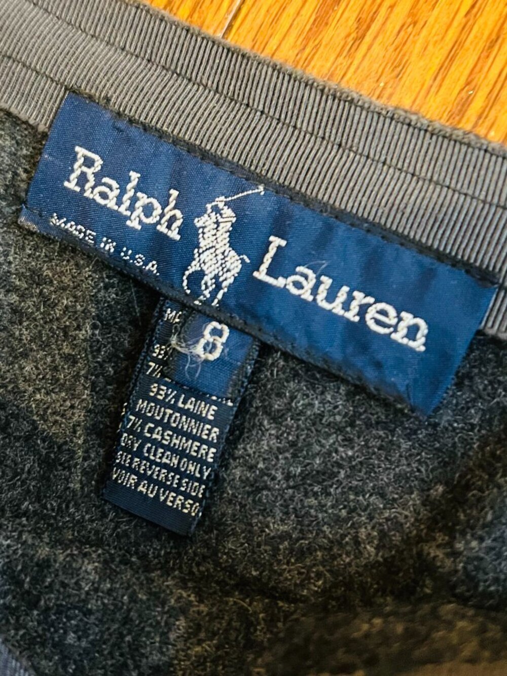 Vintage Polo Ralph Lauren Wool Cashmere Maxi A-line Skirt Made in USA Size 8 - Picture 4 of 16